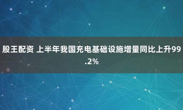 股王配资 上半年我国充电基础设施增量同比上升99.2%