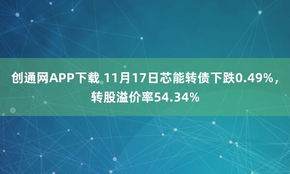 创通网APP下载 11月17日芯能转债下跌0.49%,转股溢价率54.34%